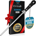 Cutluxe Honing Rod 10in Knife Sharpener Rod - Realign Edges Fast