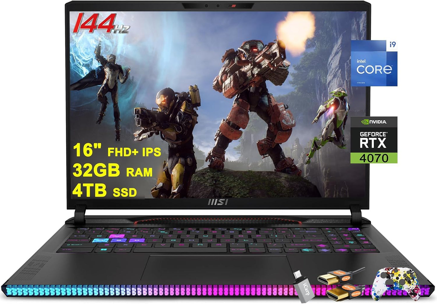 MSI Raider GE68HX Gaming Laptop with 16in FHD+ Display