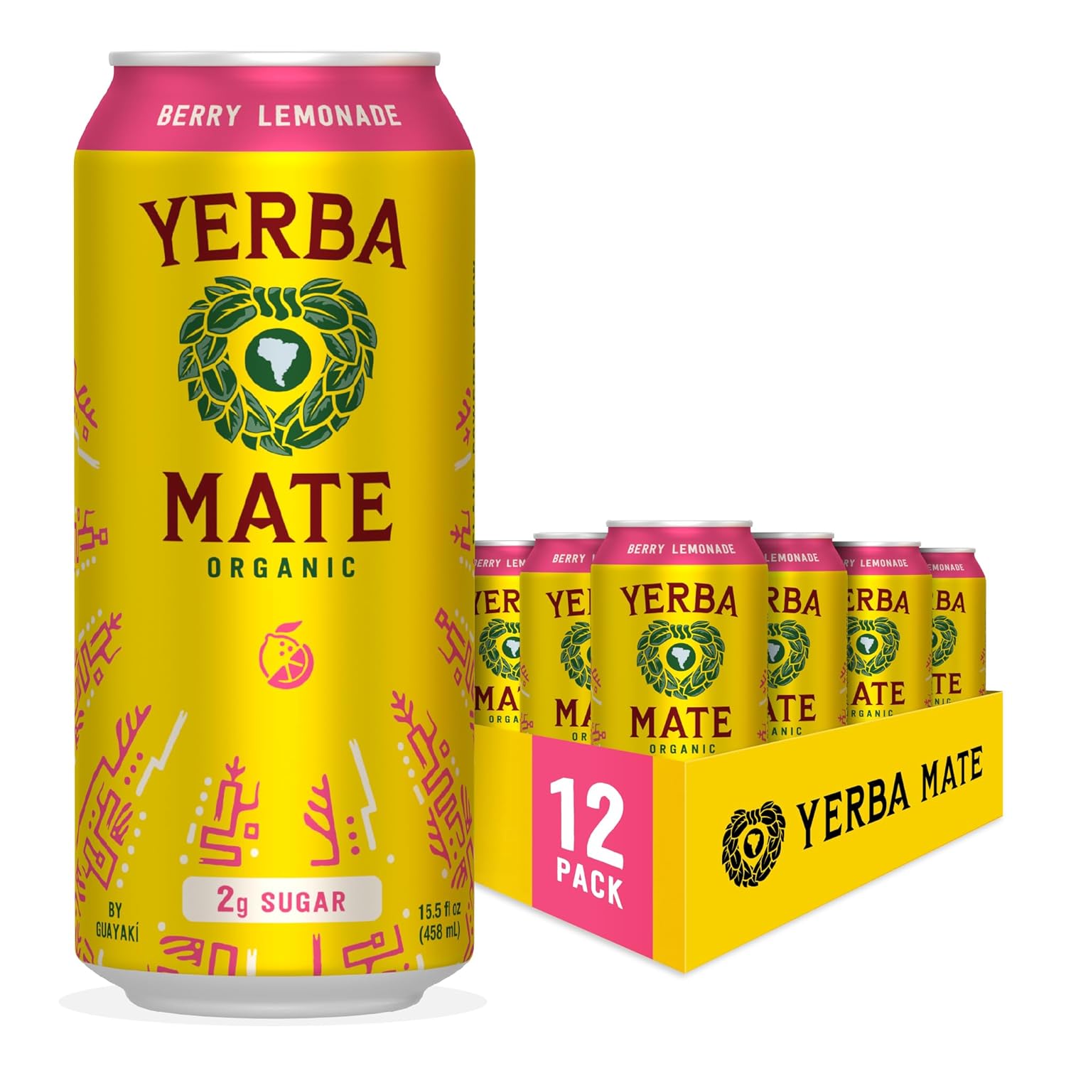 Yerba Madre Organic Yerba Mate Berry Lemonade Energy Drink