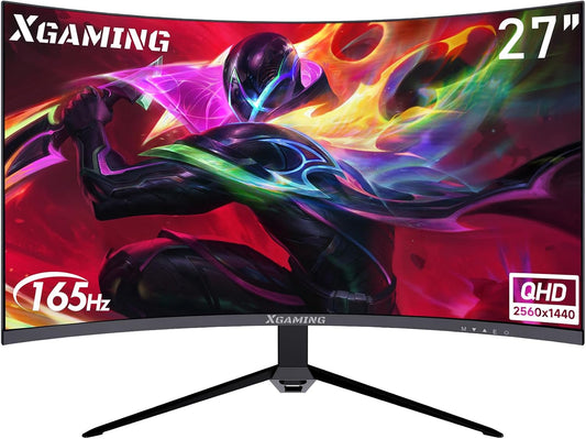 Immersive Gaming Bliss: 27 Curved QHD Monitor, 165Hz, FreeSync, HDR, 99% sRGB