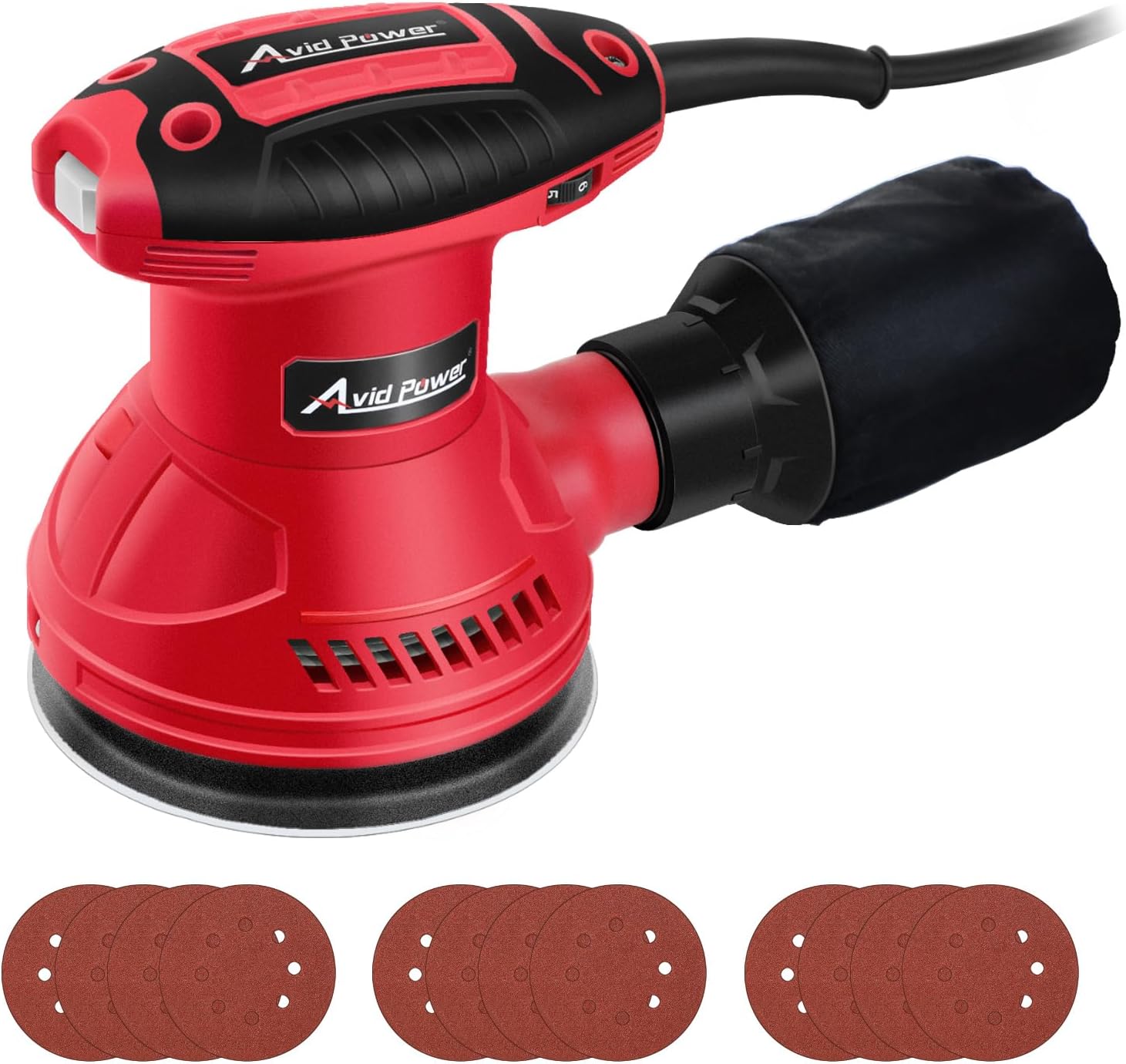 AVID POWER 5 Inch Electric Orbital Sander for Woodworking Tasks
