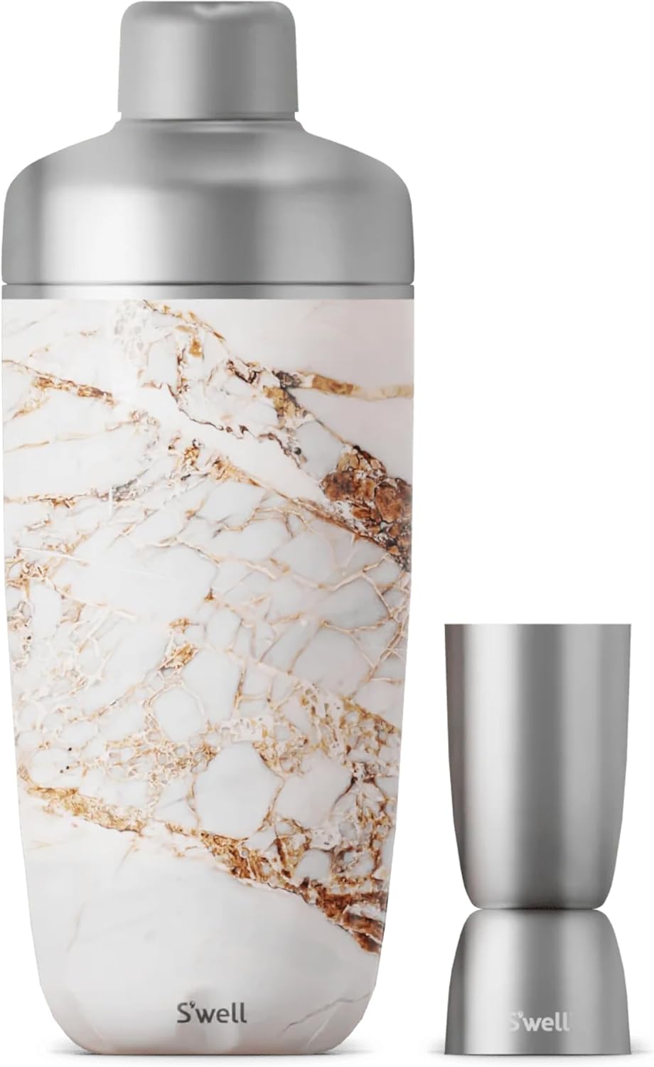 S'well 18oz Calacatta Gold Shaker Set: Colder Cocktails Longer