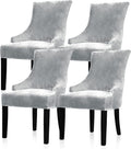 Lellen Stretch Wingback Chair Cover Slipcover - Reusable Velvet Fit