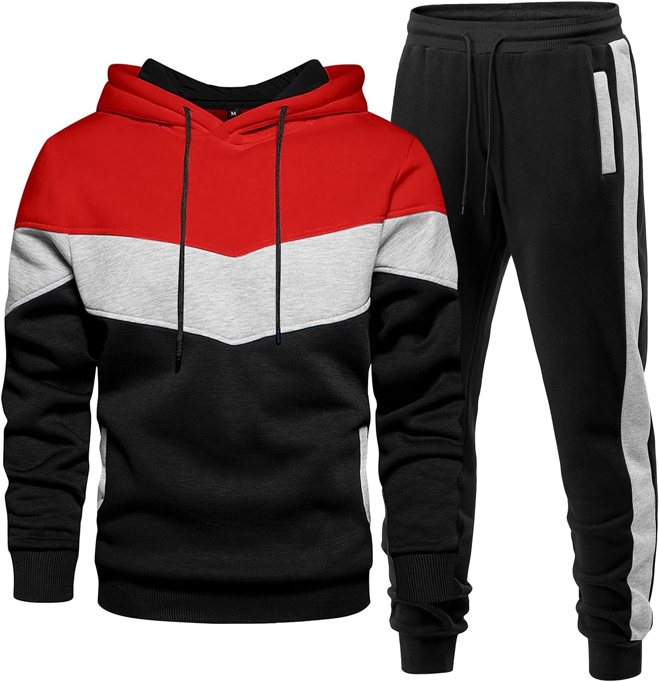 Men's Hoodie Tracksuit 2 Pieces Set for Athletic Comfort