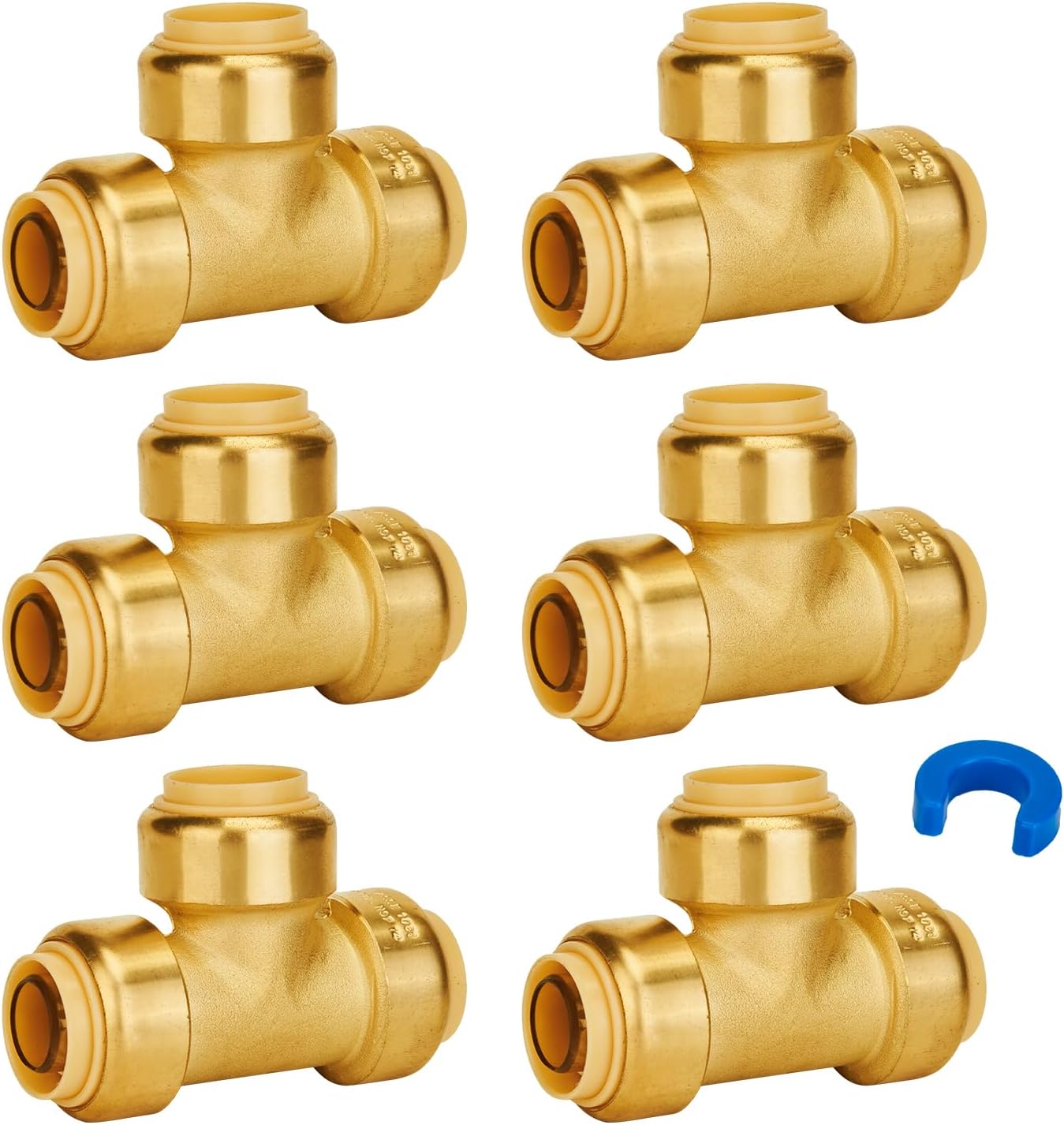 SUNGATOR 6-Pack Tee Plumbing Pipe Connector for Easy Install