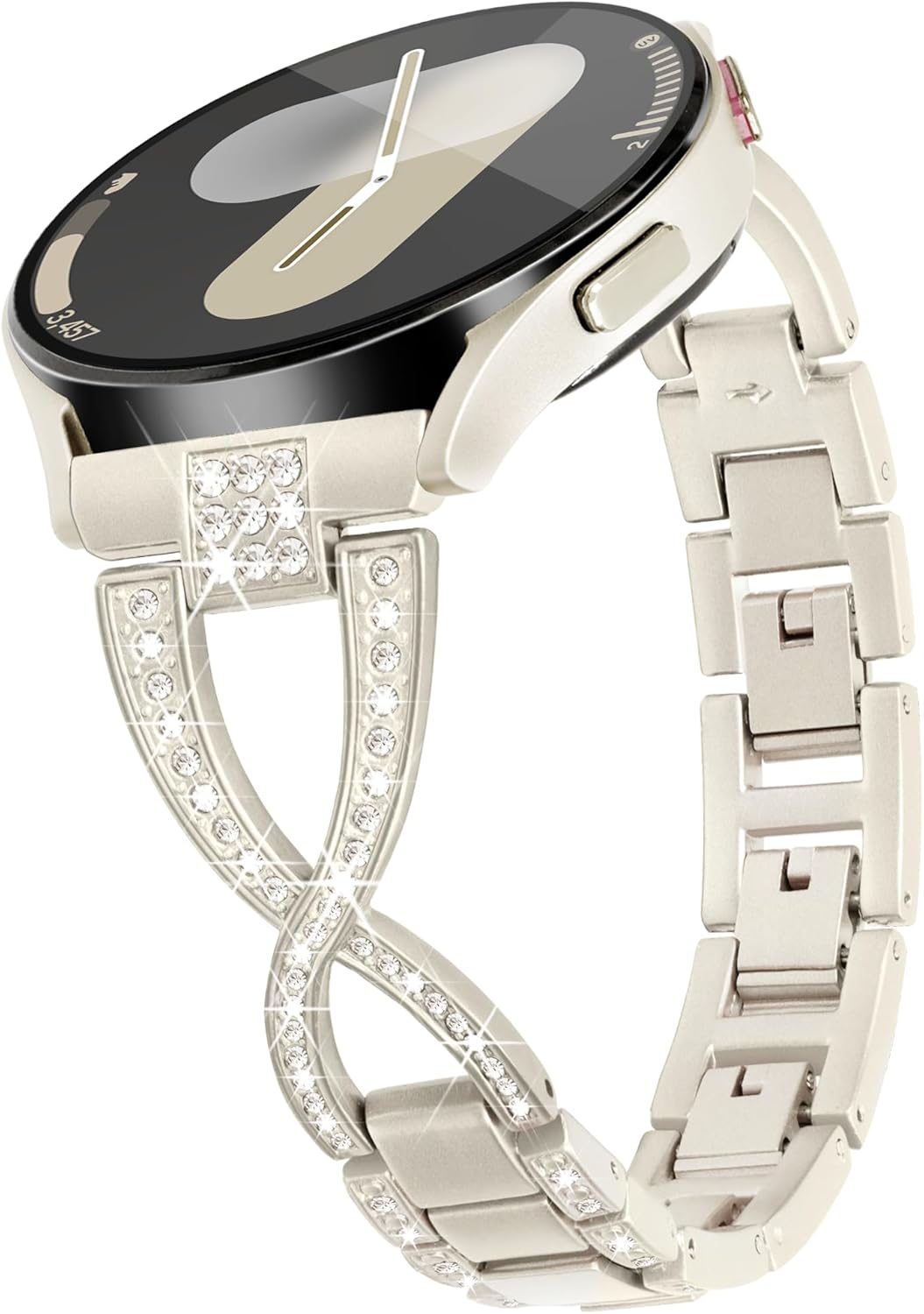 Stylish 20mm X-Shape Metal Band - Galaxy Watch Bling