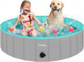 Furrybaby Dog Pool 47in Foldable Plastic Kiddie Pool - Portable Pet