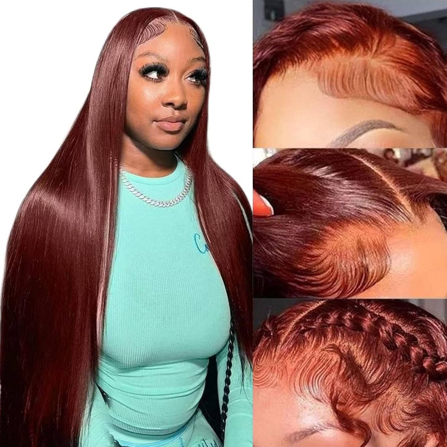 Reddish Brown Lace Front Wigs Human Hair for Stunning Styles