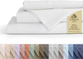 Linen Home 100% Cotton Percale Sheets Full Size - Crisp Cool Comfort