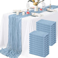 Cheesecloth Table Runner 10ft 21in x 120in Dusty Blue - Rustic Sheer
