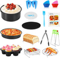 Air Fryer Accessories 14 pcs 8 in Set - Full Kit for 3.7 to 6.8QT