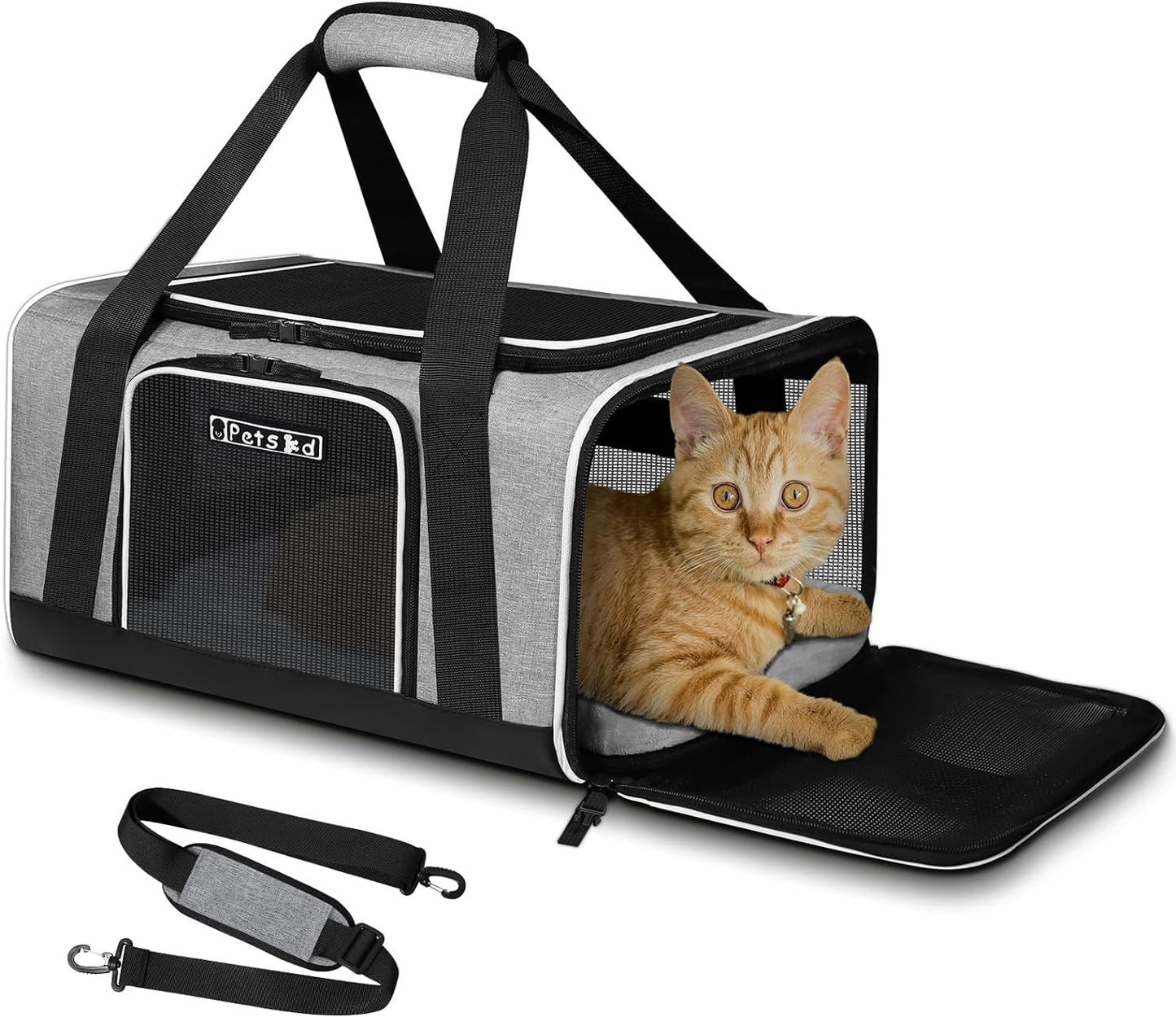 Petskd Pet Carrier for Small Cats and Dogs, Airline Approved