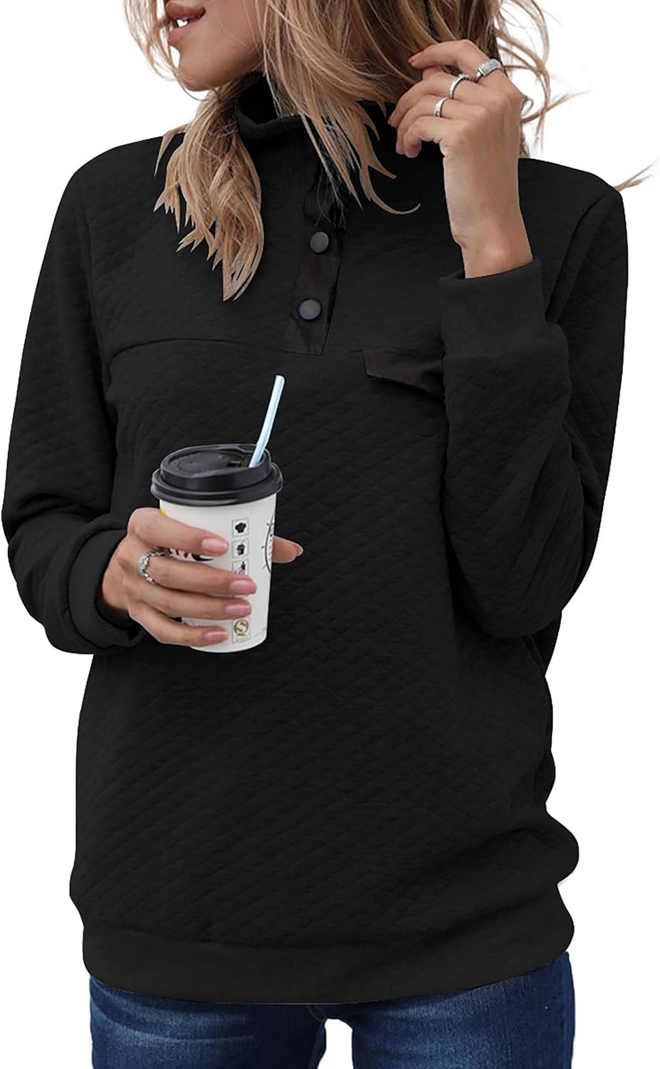 Stylish Lightweight Quilted Sweatshirt for Women by BTFBM