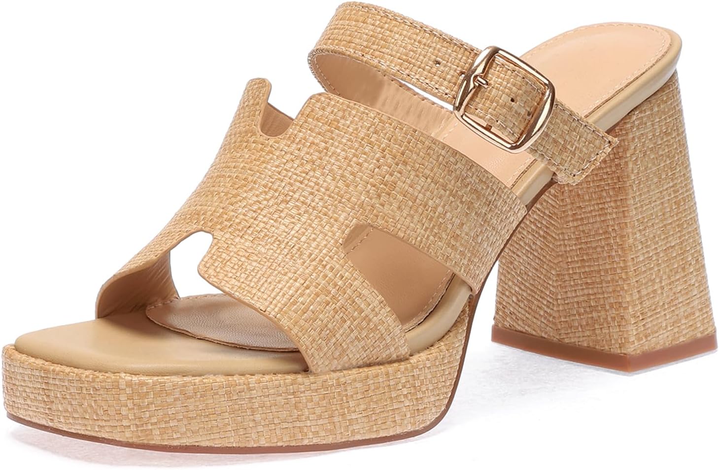 Monrovia Raffia Heeled Sandals for Women: Stylish Summer Footwear