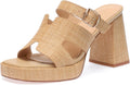 Monrovia Raffia Heeled Sandals for Women - Elevated Summer Style Shoes
