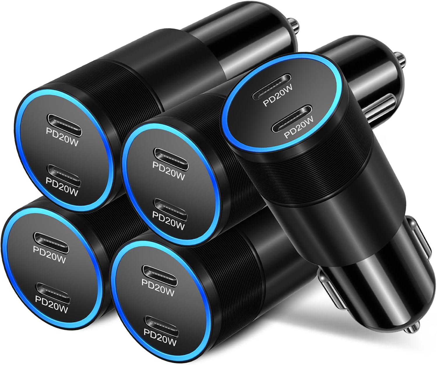 Fast Charge 5-Pack USB C Car Charger by Bangfun