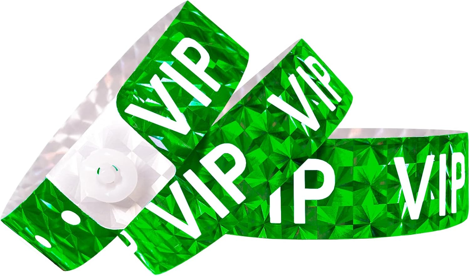 Ouchan Holographic VIP Plastic Party Wristbands for Events