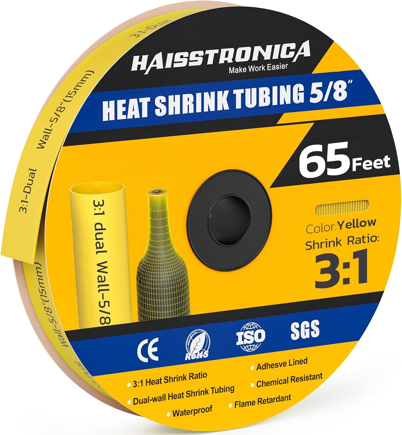 Haisstronica 3:1 Heat Shrink Tubing for Marine and Automotive Use