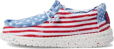 Hey Dude Boys Wally Patriotic Slip-On Casual Shoes for Kids