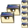 Solar Lights Outdoor 7 Pack 140LED Motion Sensor - Bright Warm White