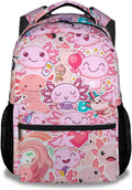 Axolotl Backpack for Girls Boys 16 in Cute Bookbag - Large Capacity