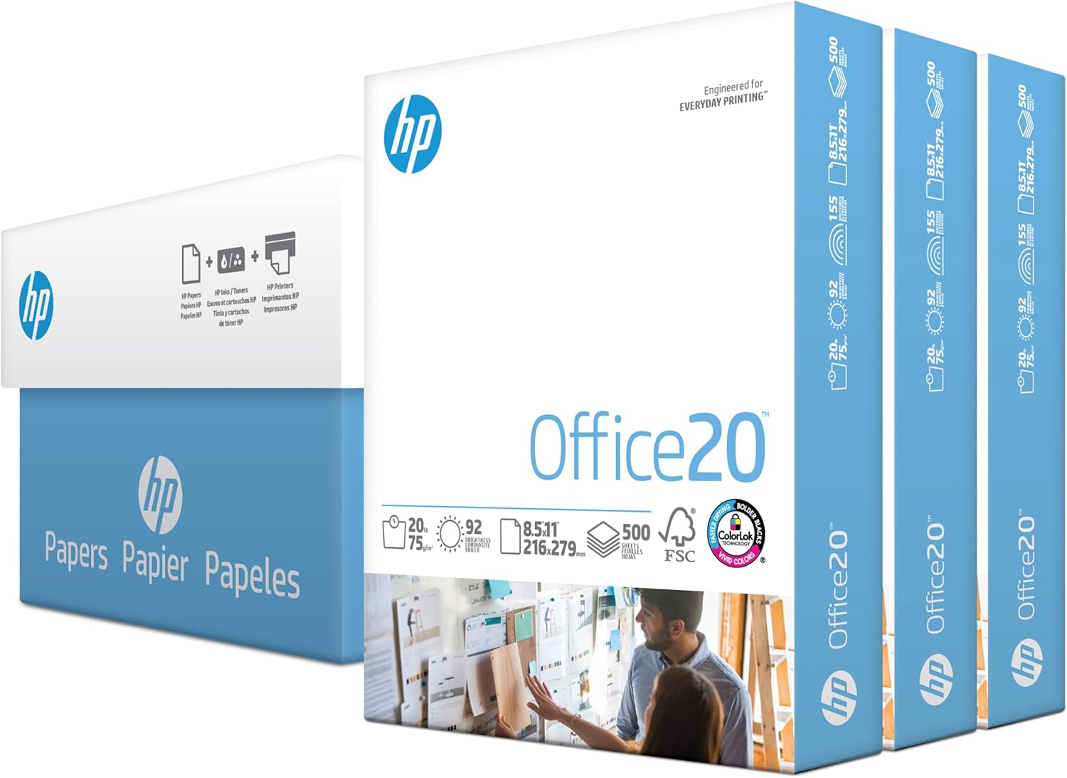 HP 8.5 x 11 Paper | 1500 Sheets | 92 Bright