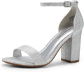 DREAM PAIRS Heels for Women Chunky Block Heel Open Toe - 3.5in Comfort