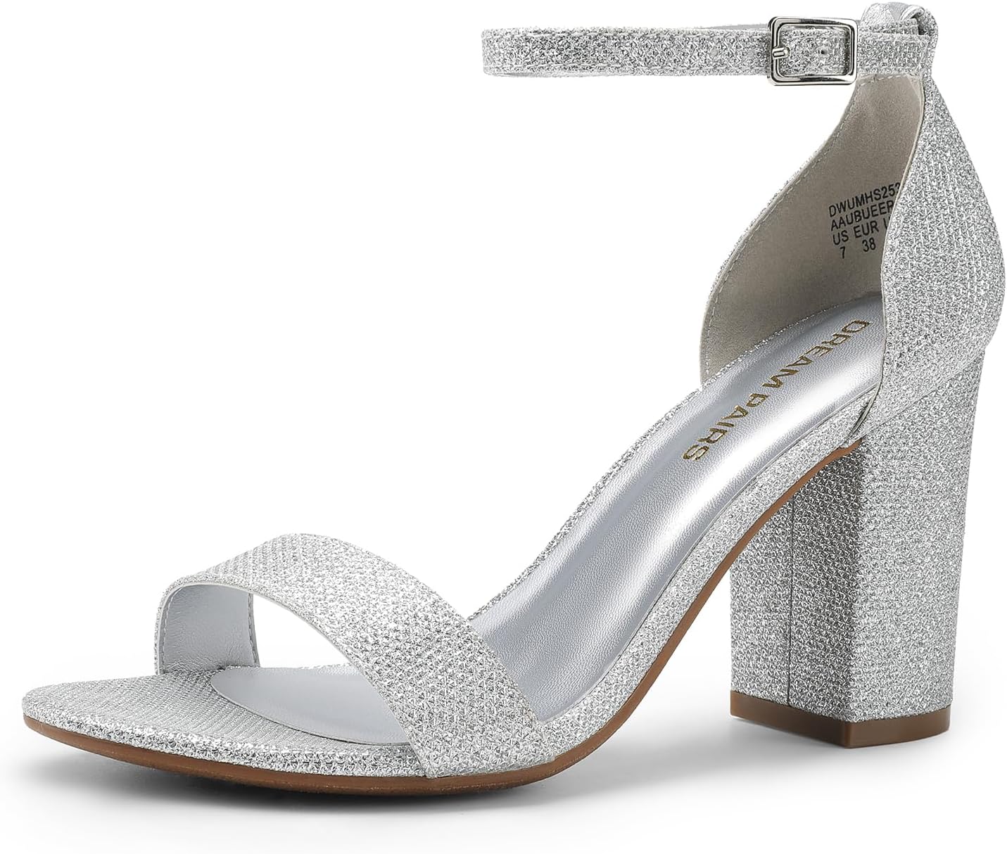 DREAM PAIRS Heels for Women Chunky Block Heel Open Toe Sandals