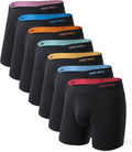 DAVID ARCHY Mens Bamboo Boxer Briefs 7-Pack - Cool, Moisture-Wicking