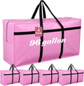 4 Pcs 96 Gallon Large Moving Bags with Zipper and Handles - Spacious