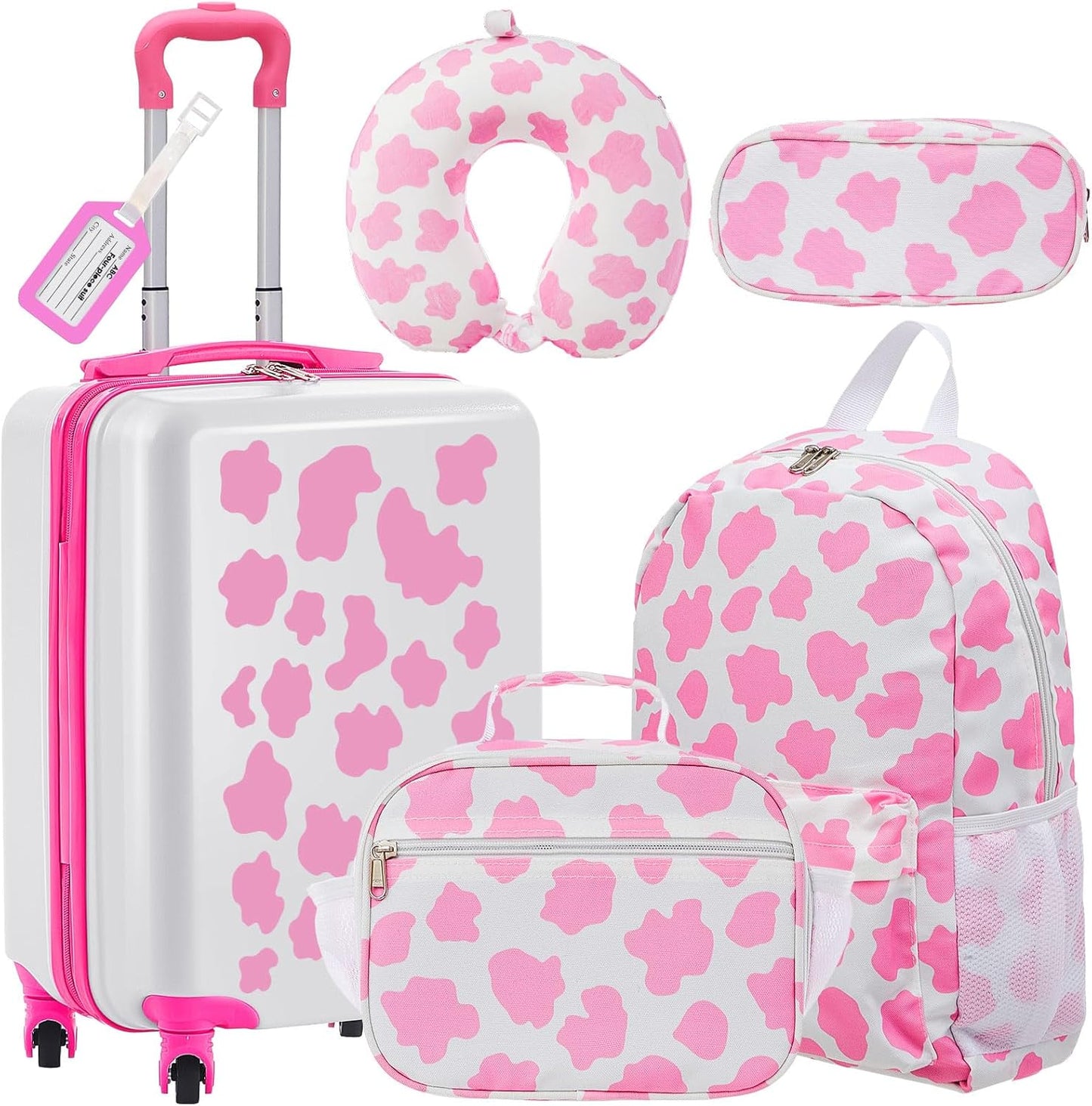 Redbaker 6 Pcs Kids Luggage Set for Travel Adventures