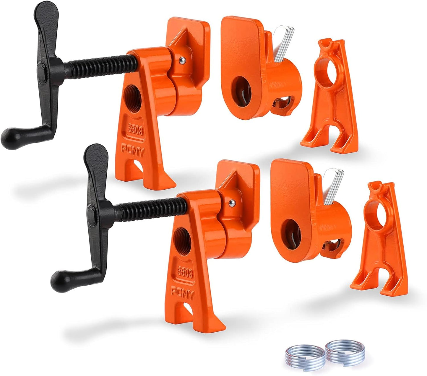 PONY PRO 2-Pack Heavy-Duty Wood Gluing Pipe Clamp Fixture