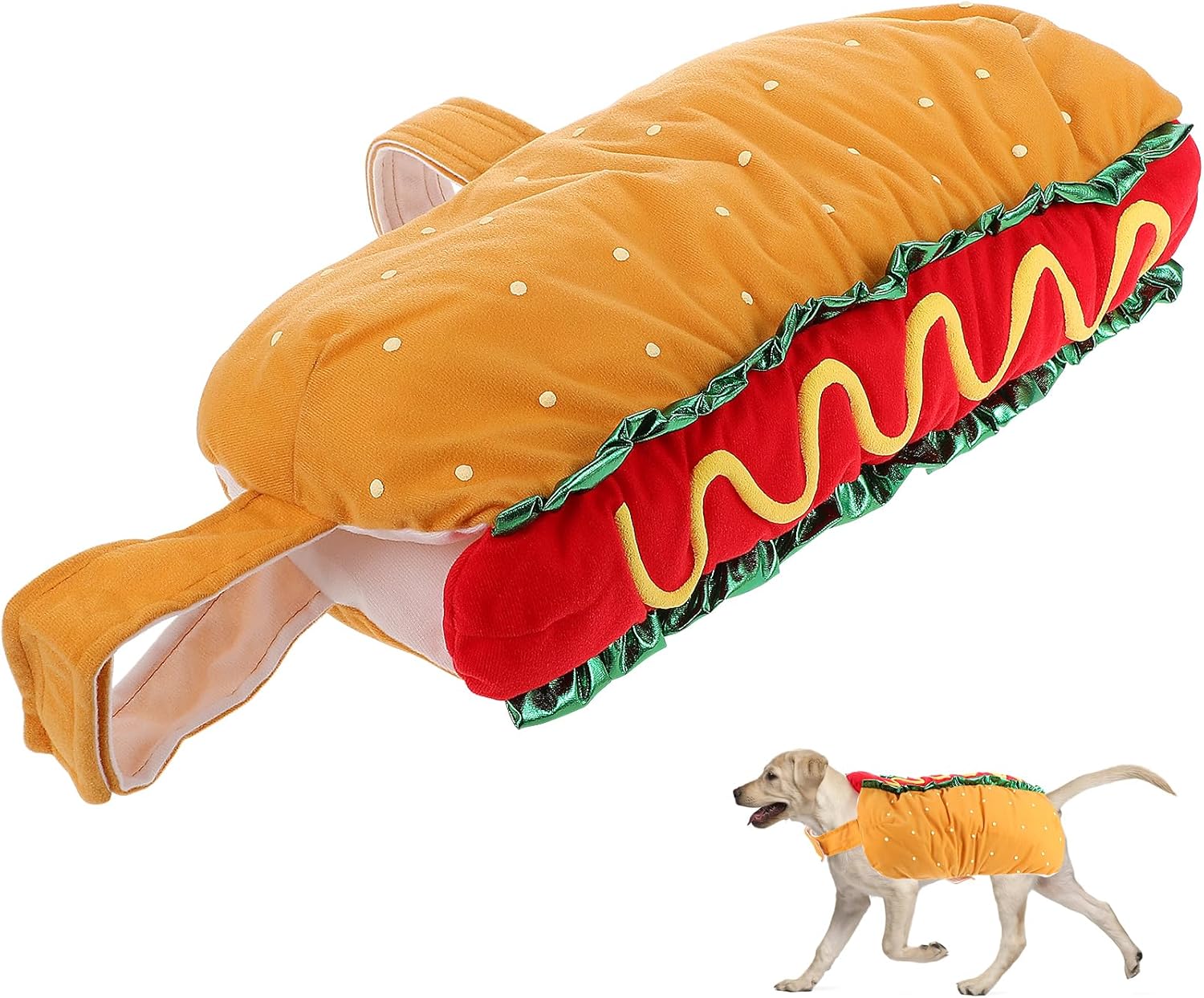 Funny Hot Dog Design Pet Costumes for Dogs and Cats - XL Size