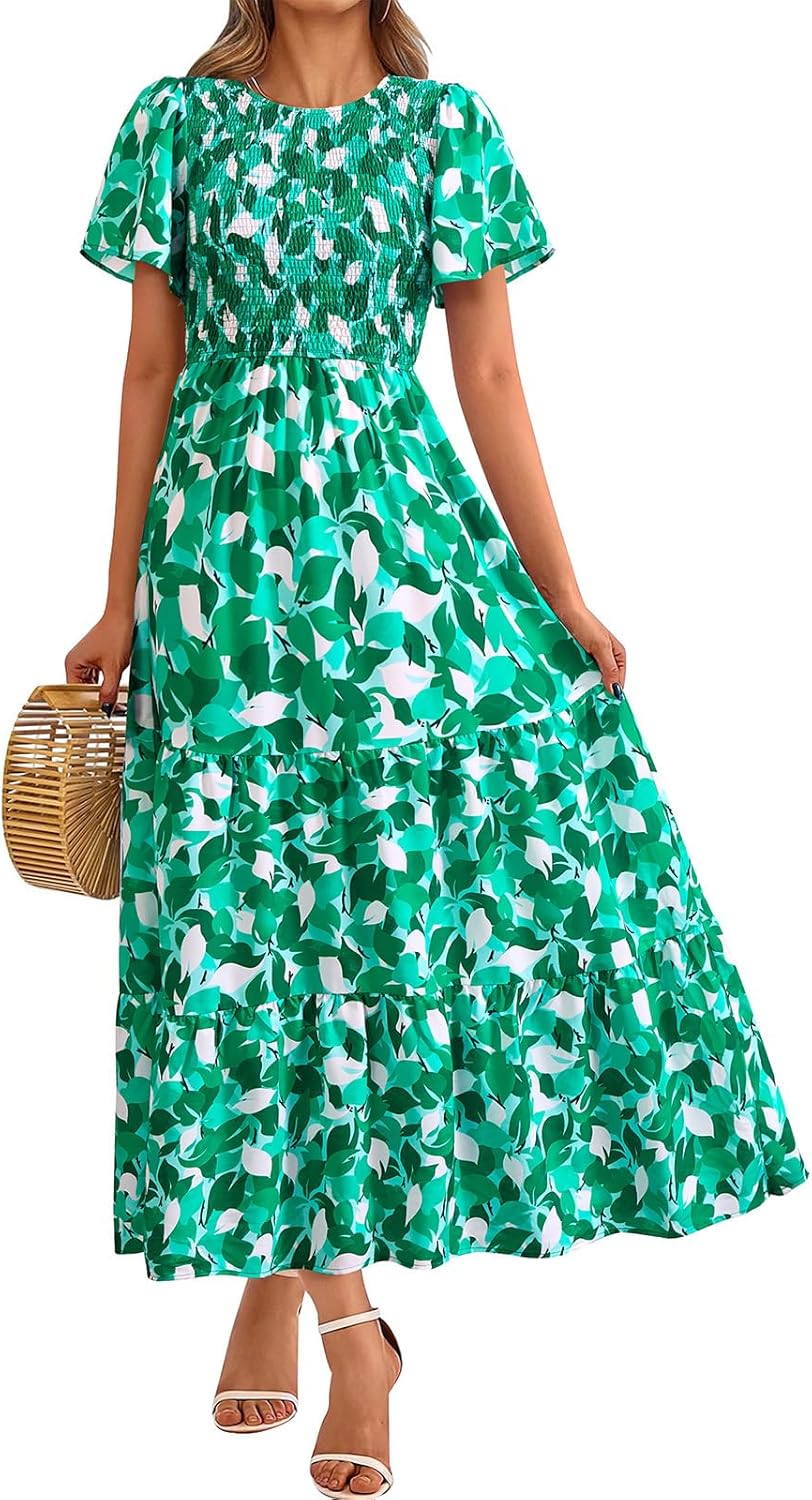 PRETTYGARDEN Women's Floral Maxi Dress for Summer 2025 Style