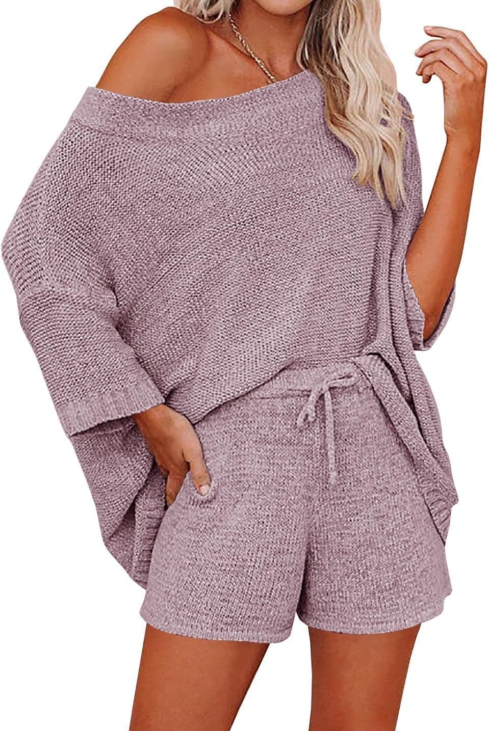 Ermonn Womens 2 Piece Outfits Sweater Sets for Casual Comfort