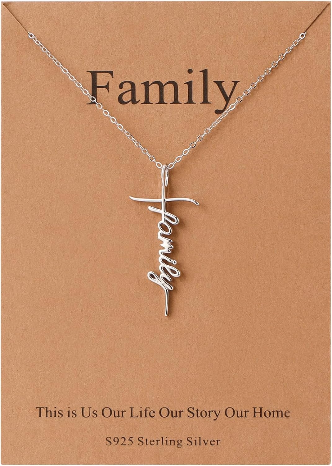 Lcherry Faith Cross Pendant Necklace for Women - Religious Gift