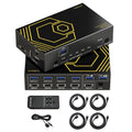 4K@60Hz HDMI KVM Switch 4 Computers to 1 Monitor - USB3.0 Share