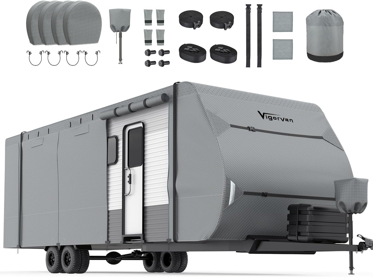 Upgrad 7 Layer Windproof RV Cover for 18-20FT Trailers