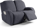 Recliner Sofa Covers Loveseat Slipcover (2 Seater) - Dark Gray