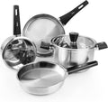 Meythway UPGRADE Stainless Steel Pots and Pans Set - Durable 6PC
