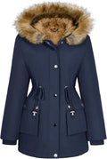 HEEKPEK Women Winter Coats Fleece Lined Parka Jackets Warm