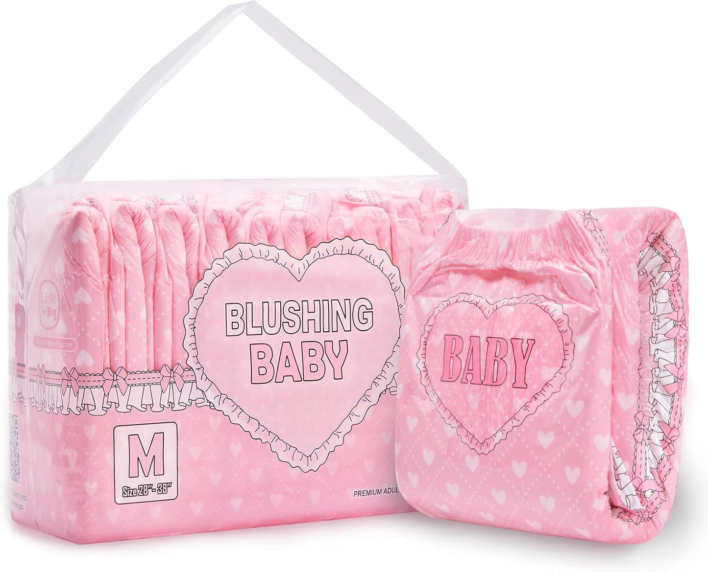 Littleforbig 10pc Adult Diapers - Blushing Pink Comfort