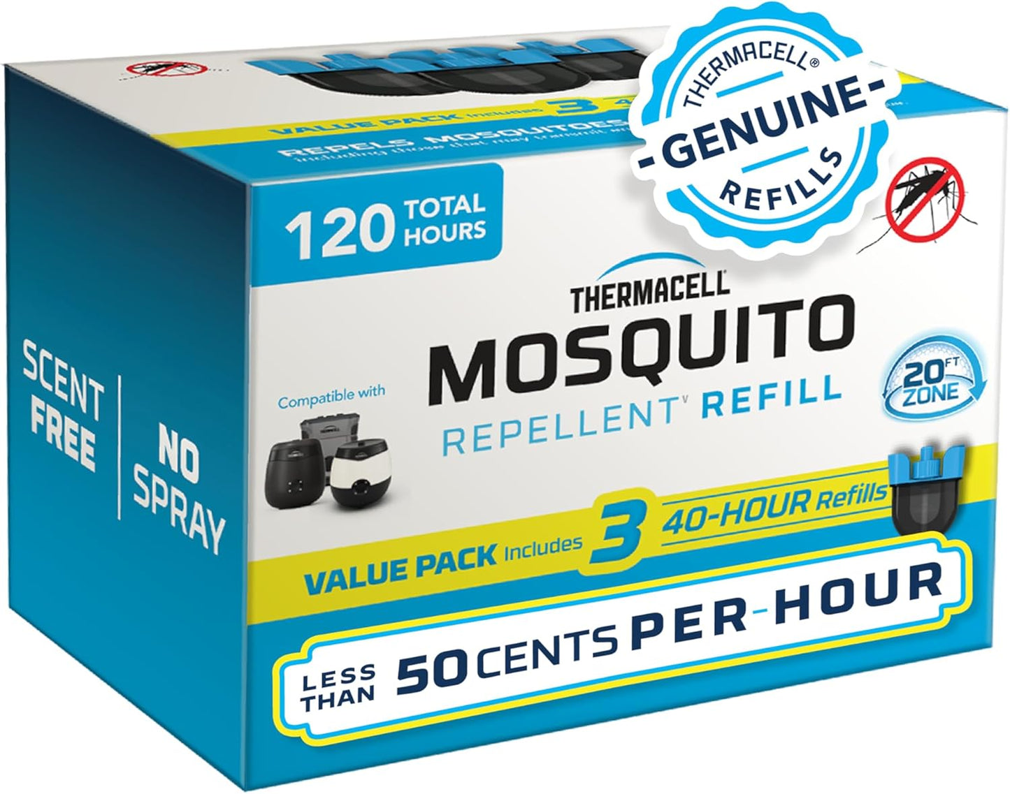 Thermacell Rechargeable Mosquito Repeller Refills for 20FT Zone