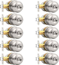 Probrico Brushed Nickel Satin Ball Door Knobs 10 Pack - Privacy Set