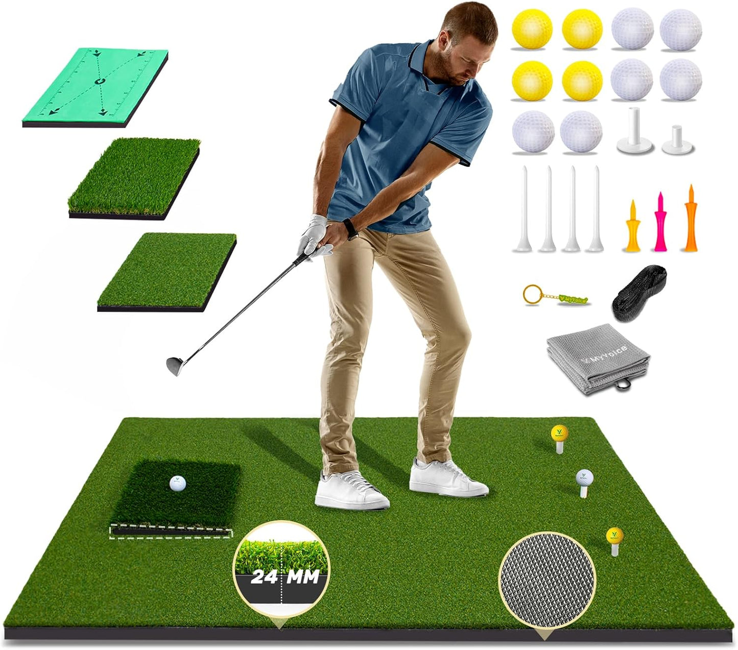 Durable 4-in-1 Golf Mat - Ideal for All Levels