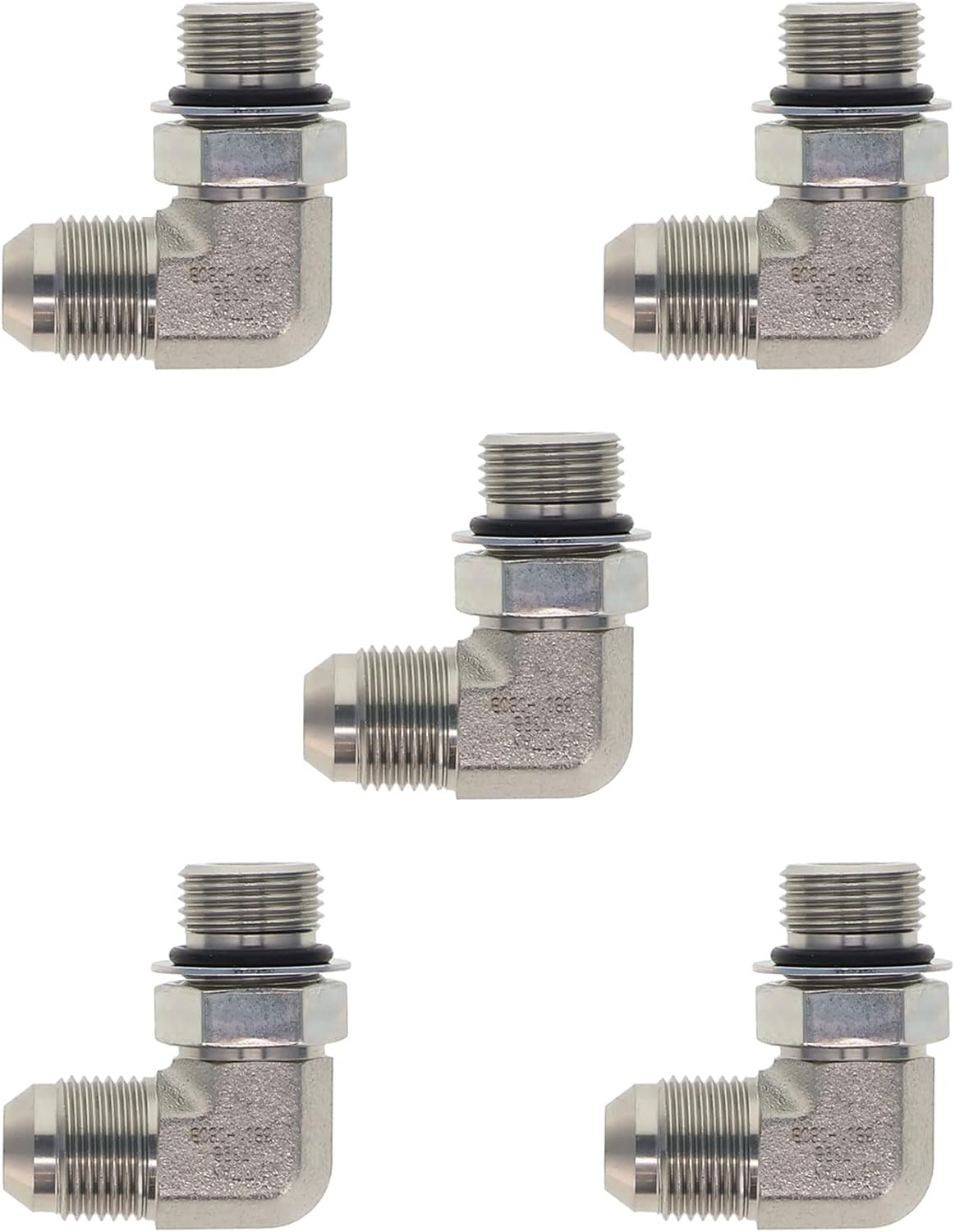 90 Elbow 3/4in Male JIC x 3/4in ORB - 5 Pack of Quality Fittings