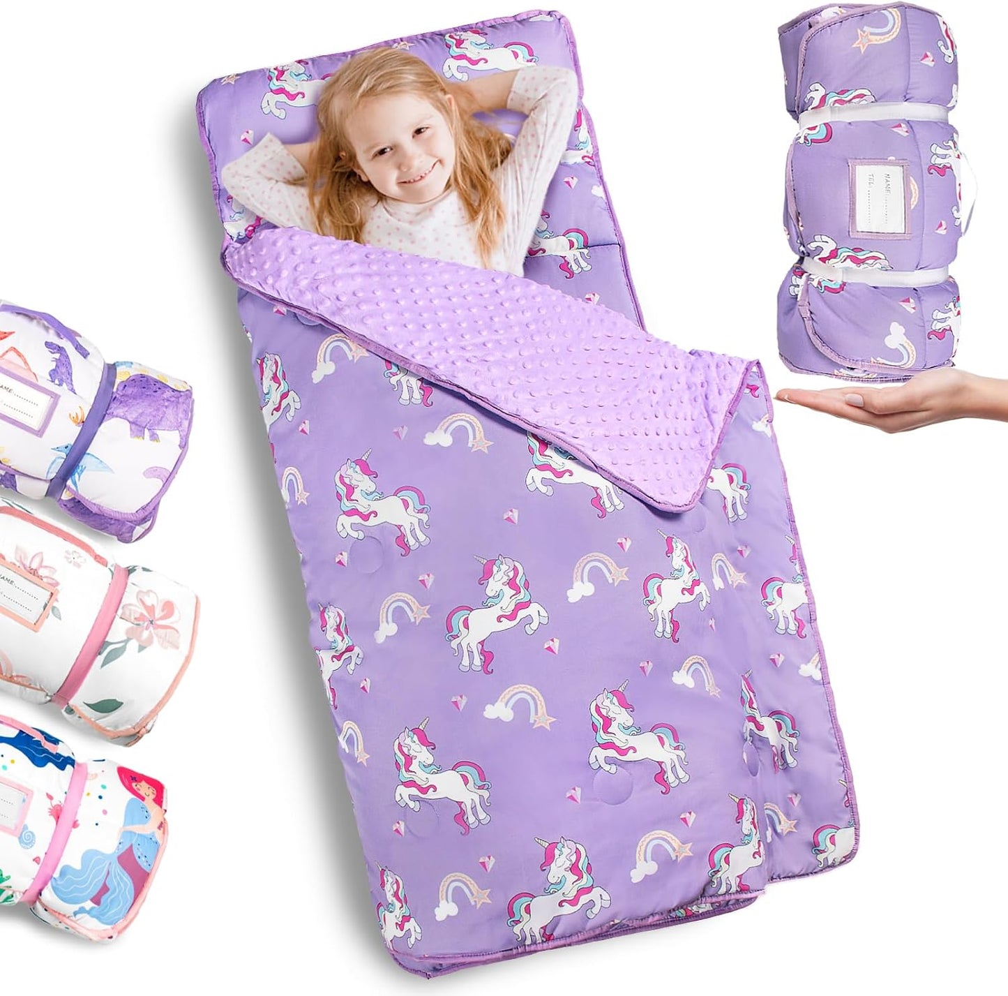 Primlect Thickened Toddler Nap Mat with Removable Pillow
