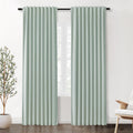 Coastal Aqua Mint Green Blackout Curtains - 84 in Light Blocking