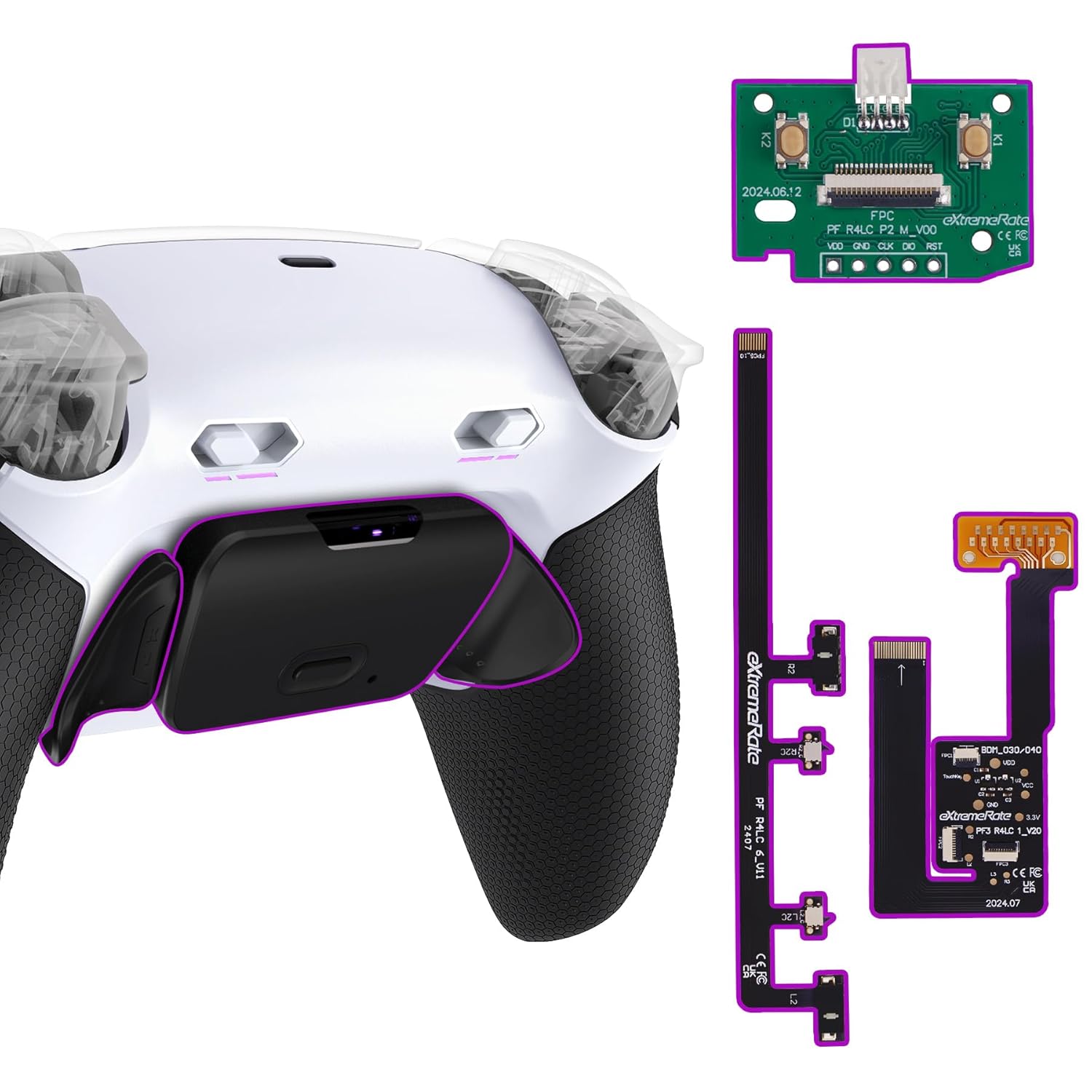 eXtremeRate RISE Plus MAX Back Paddles Kit for PS5 Controller