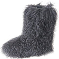 Gegefur Women's Faux Fur Mid-Calf Snow Boots - Fluffy Warm Flats